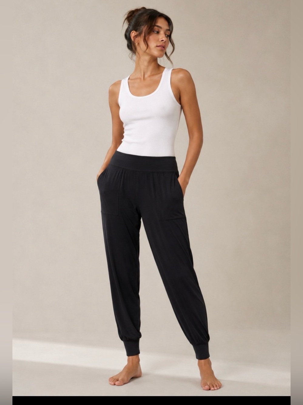 Athleta Black Relaxed Jogger Pants